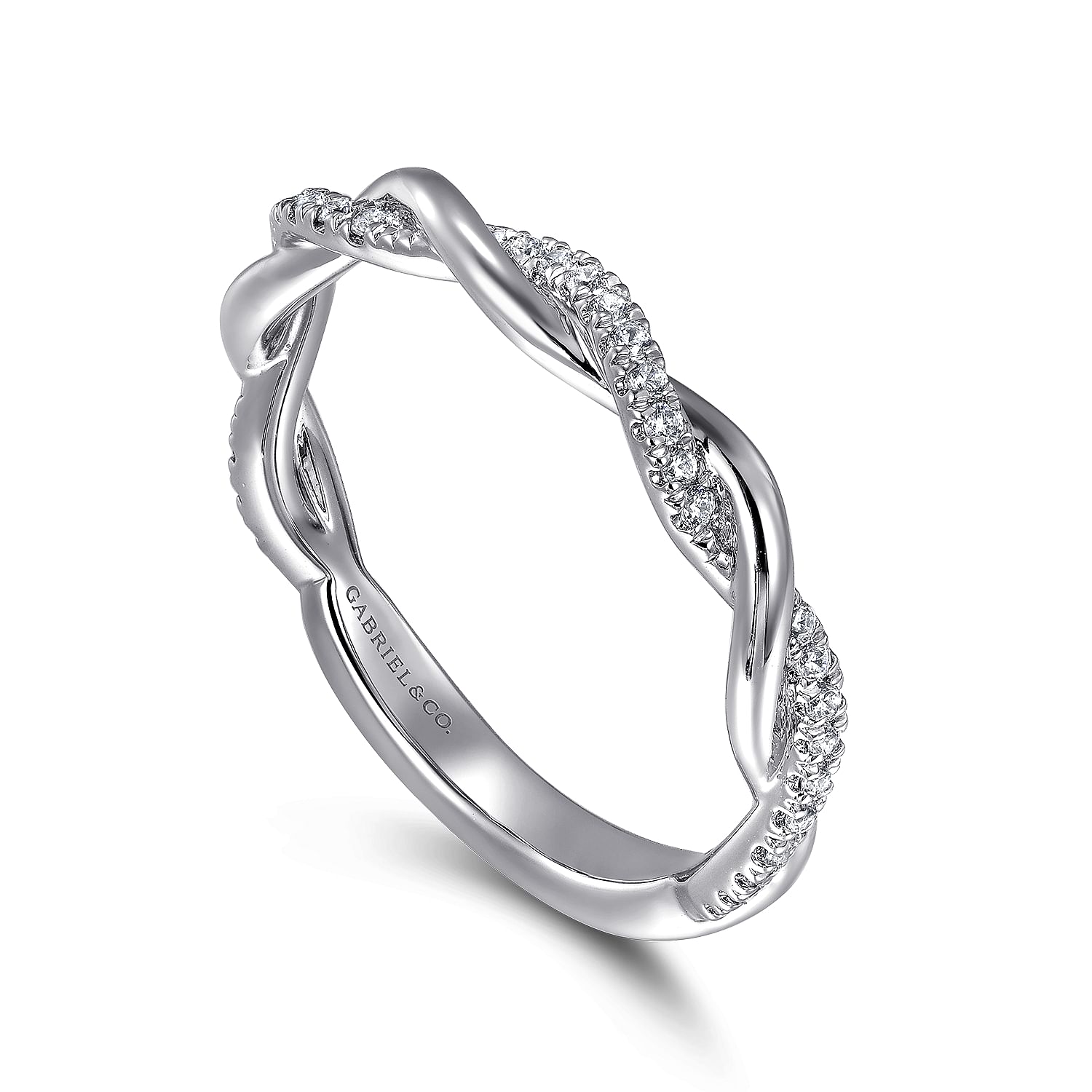 14K WHITE GOLD DIAMOND WEDDING BAND
