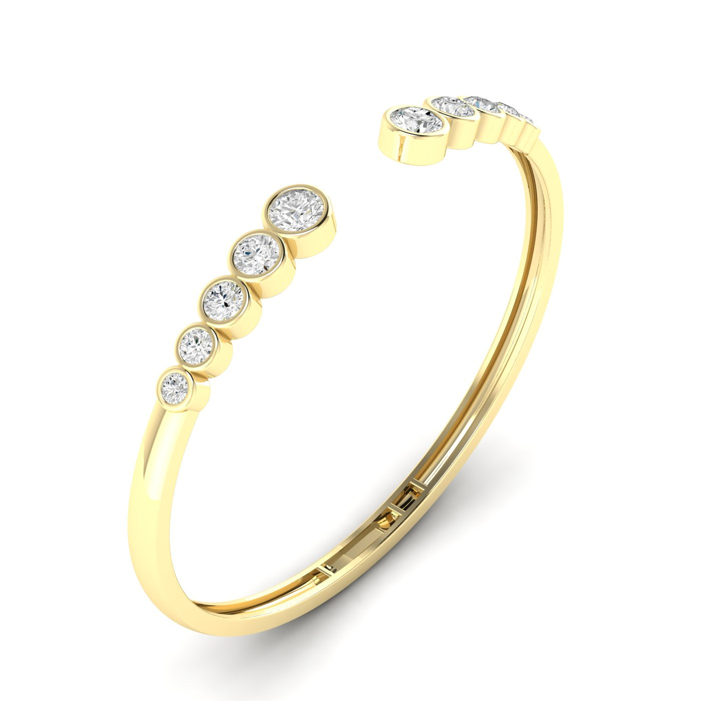 14K YELLOW LAB GROWN DIAMOND CUFF
