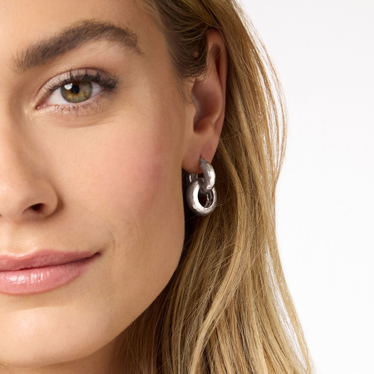 Lady's Earrings Silver Brass