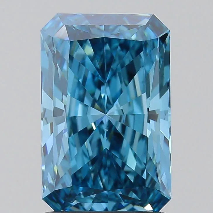 1.54ct Radiant Lab Grown Diamond (Colour Fancy Vivid Blue, Clarity VS1, IGI Certified)