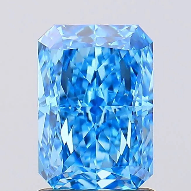 1.54ct Radiant Lab Grown Diamond (Colour Fancy Vivid Blue, Clarity VS1, IGI Certified)