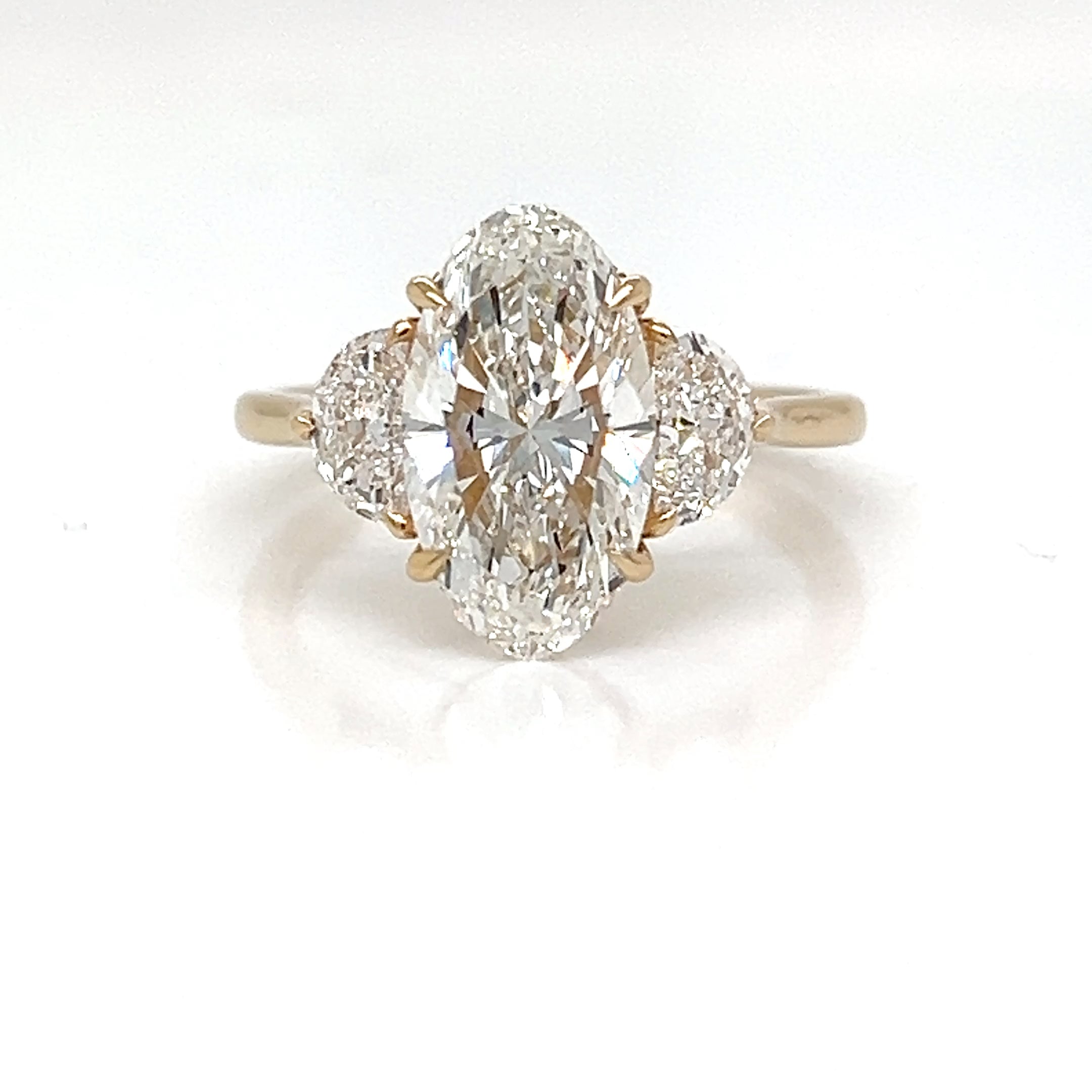 One Lady's 14 Karat Yellow Lab Grown Diamond Engagement