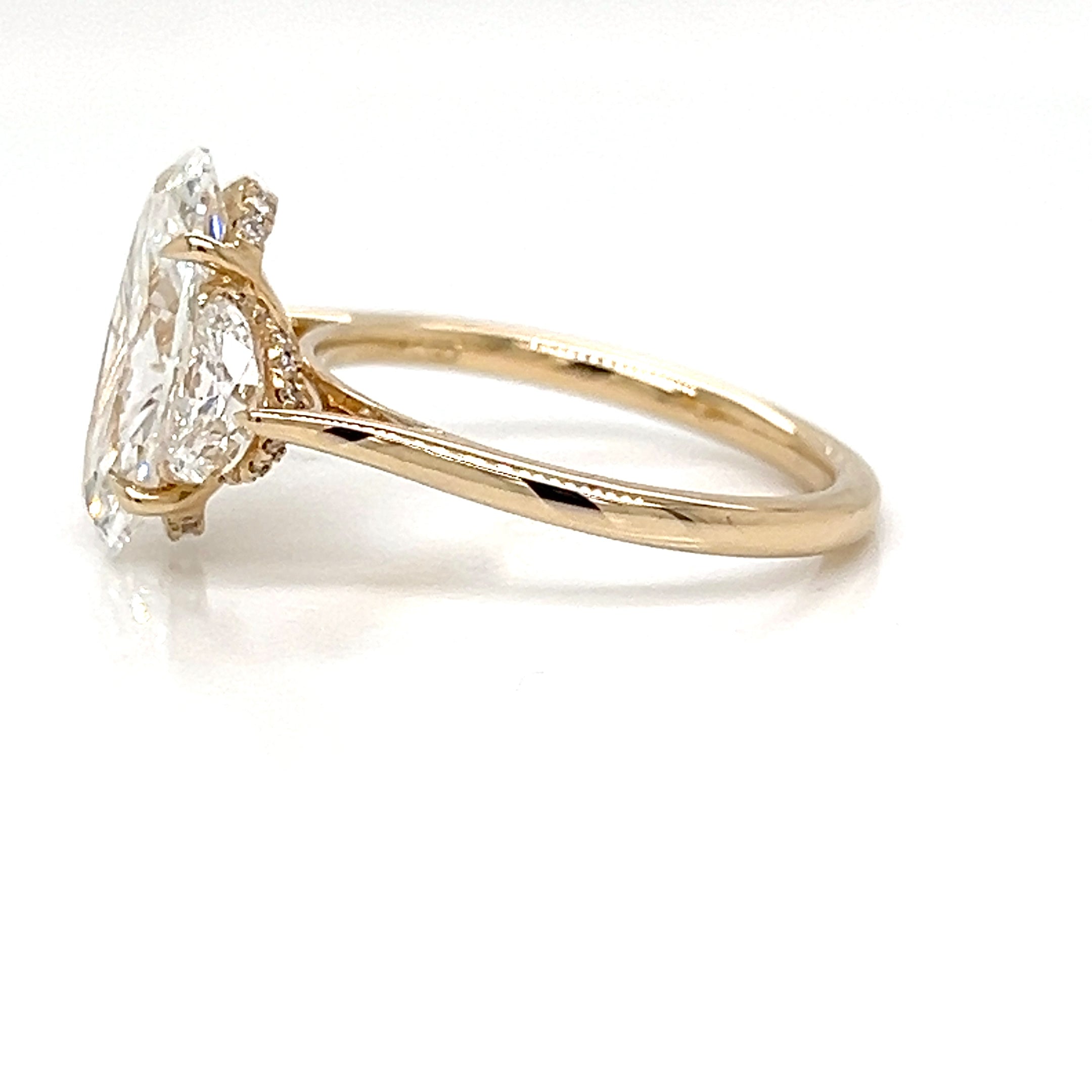 One Lady's 14 Karat Yellow Lab Grown Diamond Engagement