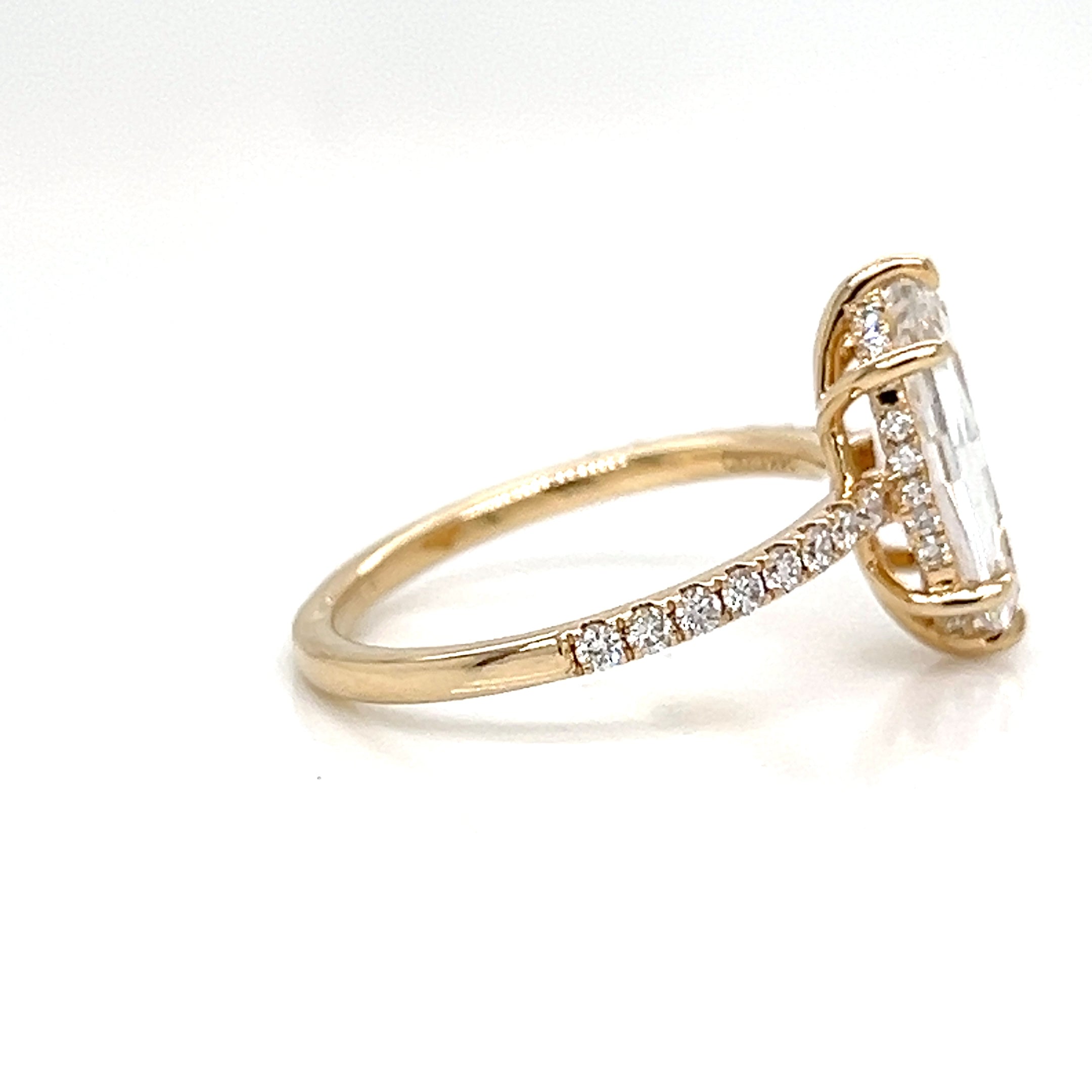 One Lady's CLASSIC GROWN 14 Karat Yellow Lab Grown Diamond Engagement