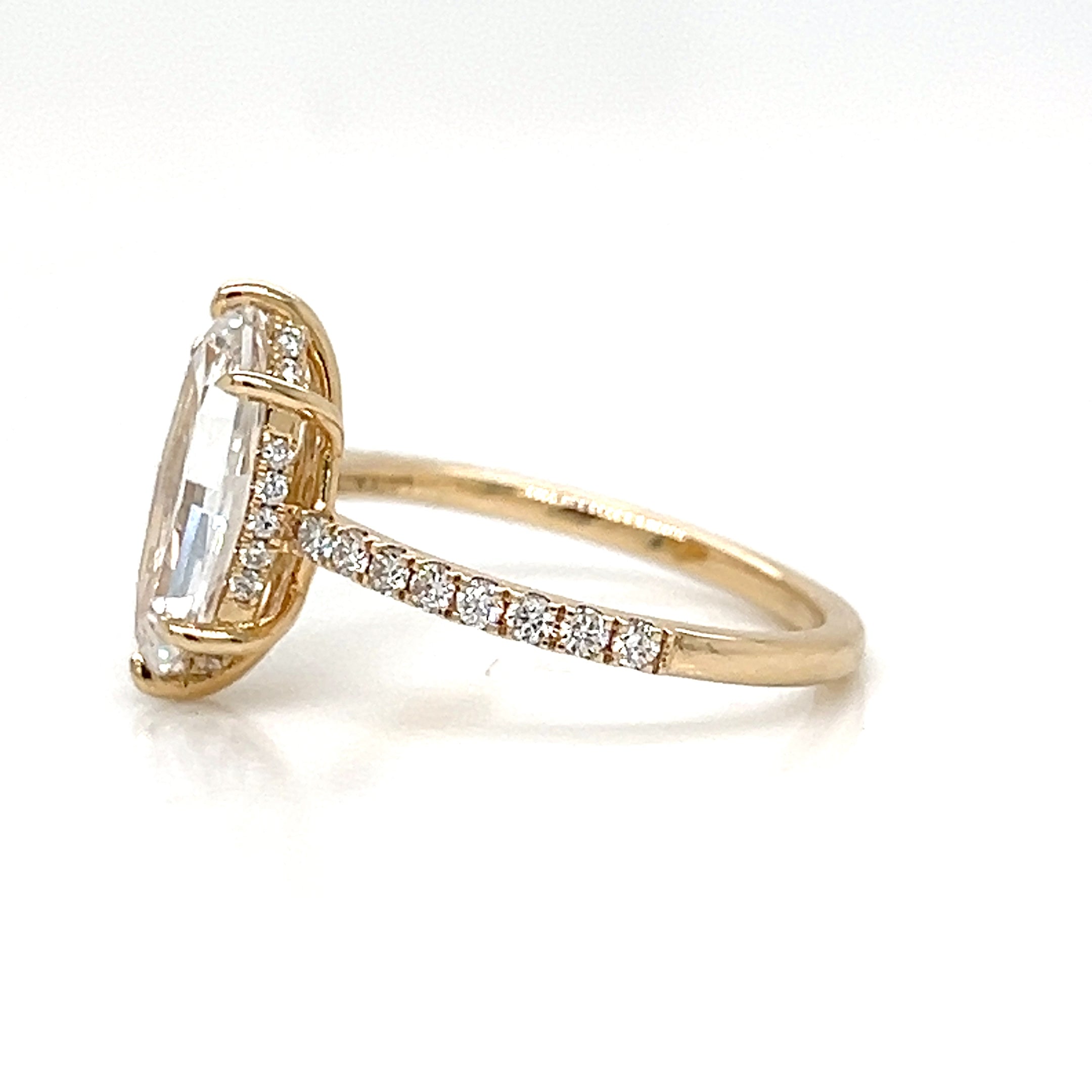 One Lady's CLASSIC GROWN 14 Karat Yellow Lab Grown Diamond Engagement
