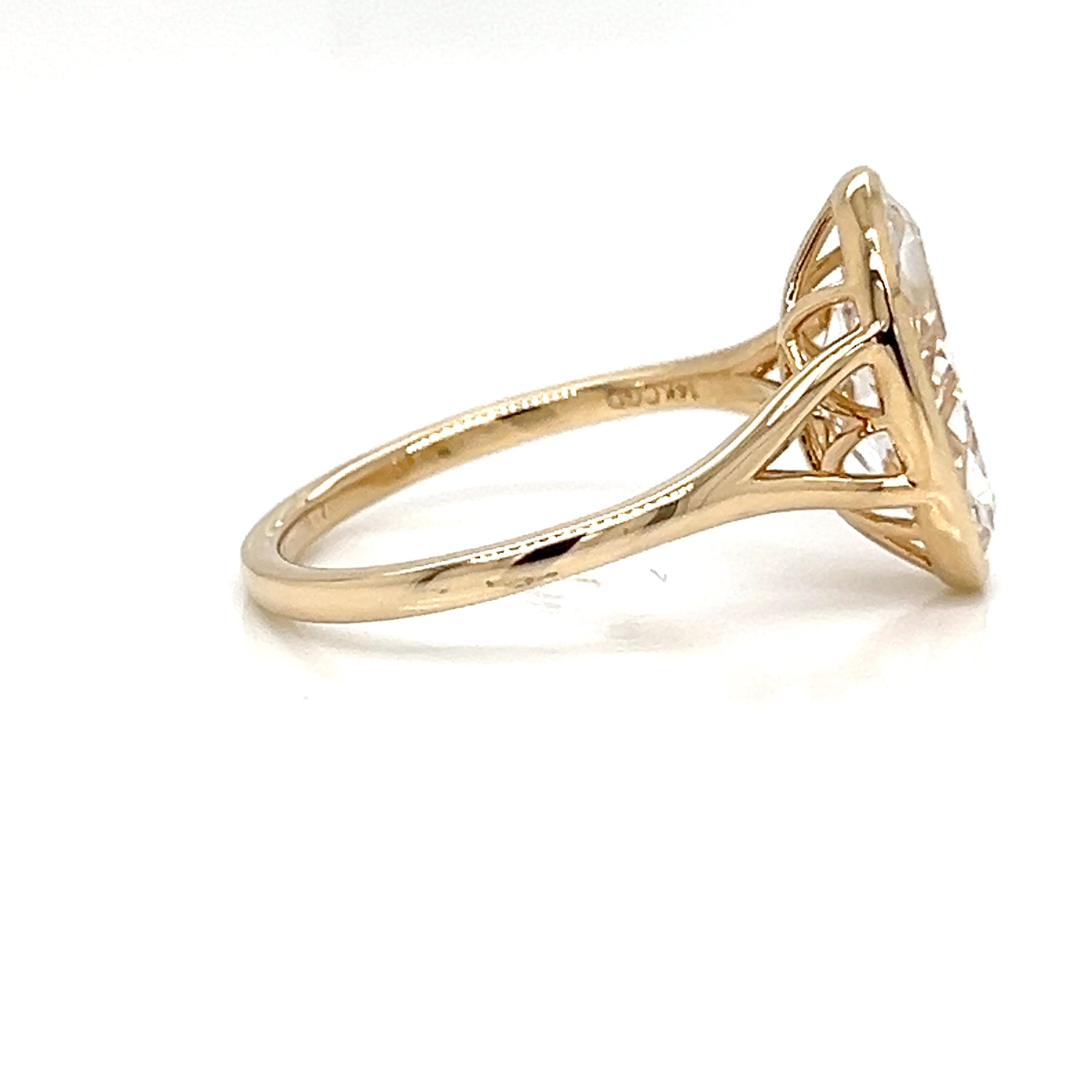 One Lady's 14 Karat Yellow Lab Grown Diamond Engagement