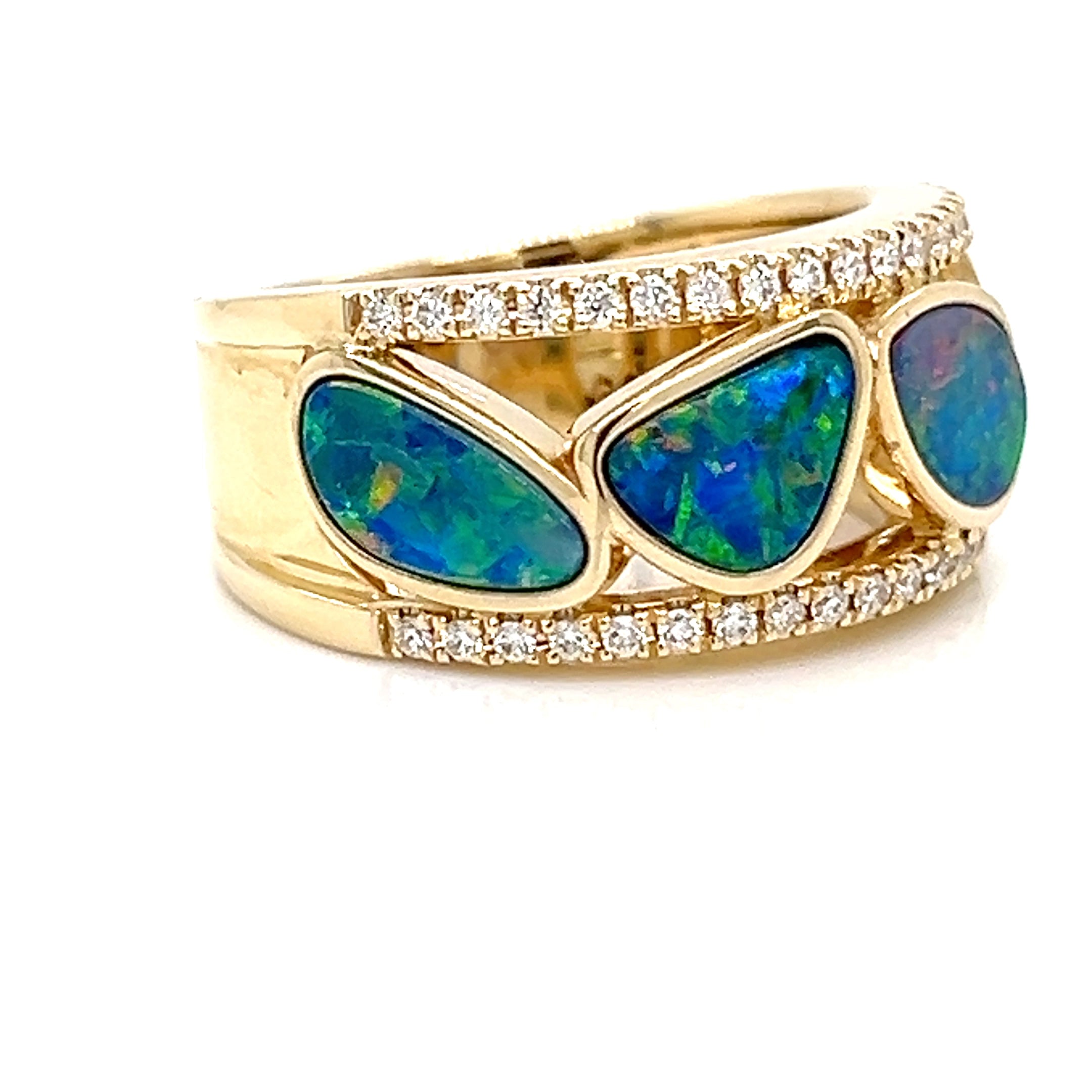 One Lady's IZI CREATIONS 14 Karat Yellow Women's Colored Stone Ring