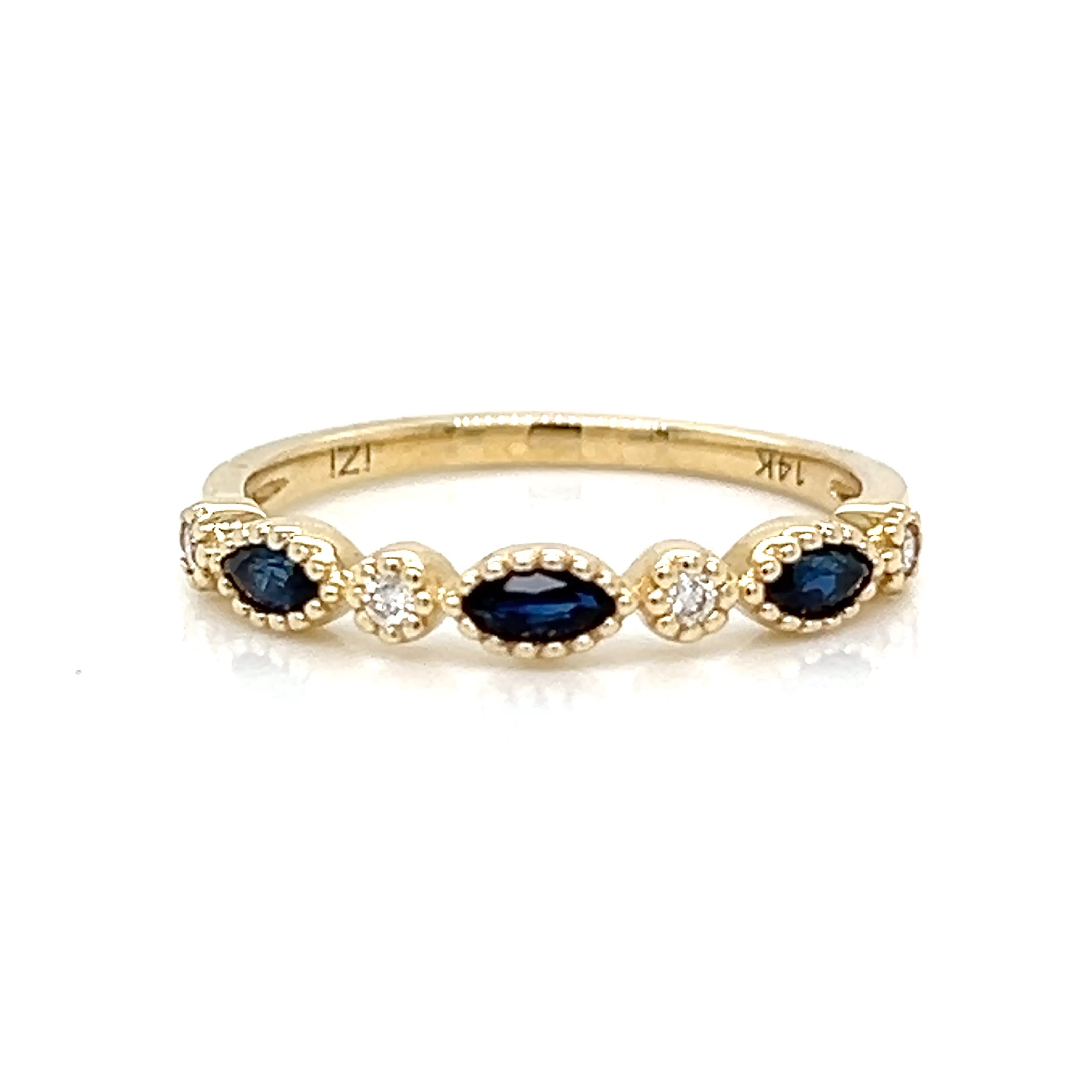 One Lady's IZI CREATIONS 14 Karat Yellow Women's Colored Stone Ring