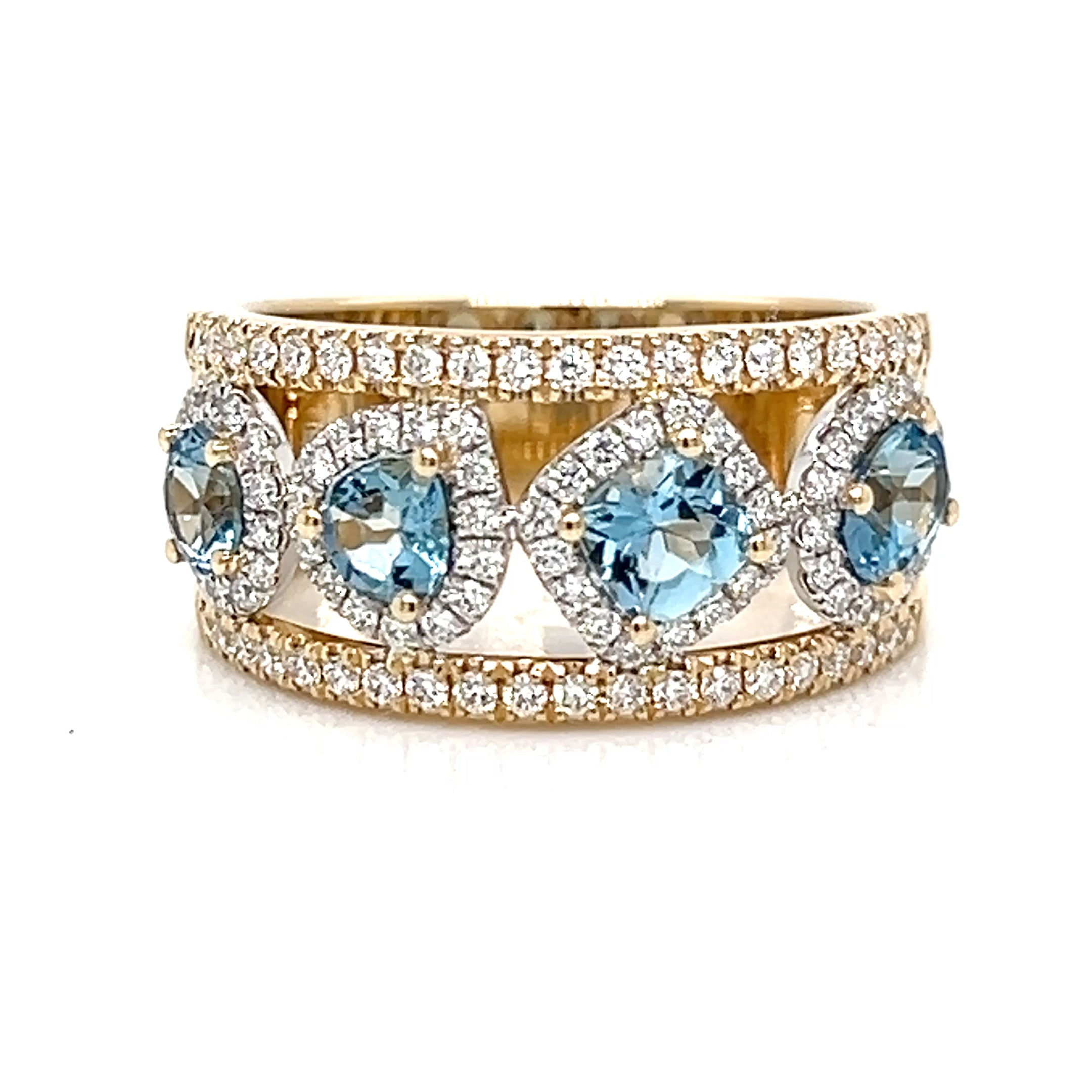 One Lady's IZI CREATIONS 14 Karat Yellow Women's Colored Stone Ring