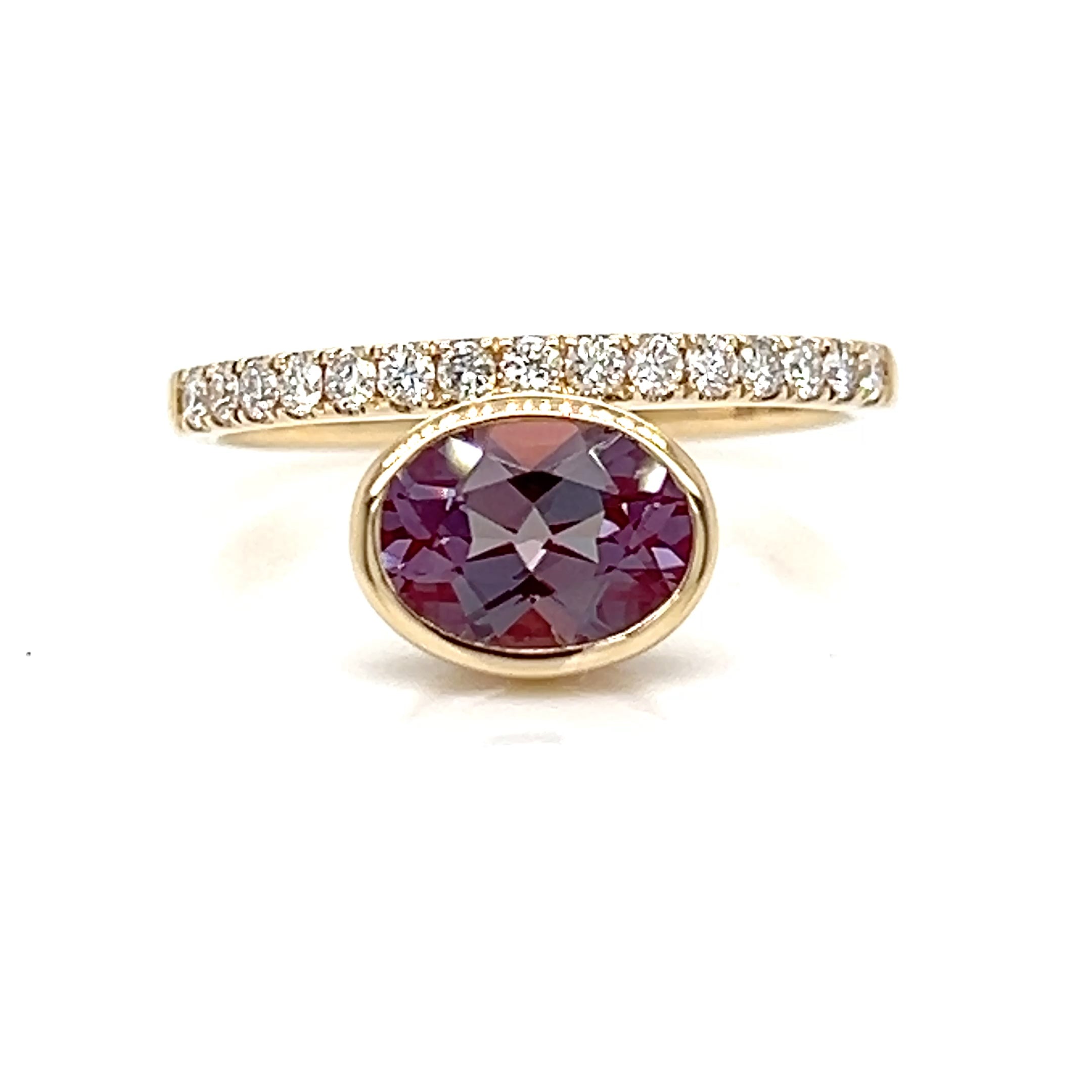 One Lady's LEGENDJEWELRYINC 14 Karat Yellow Women's Colored Stone Ring