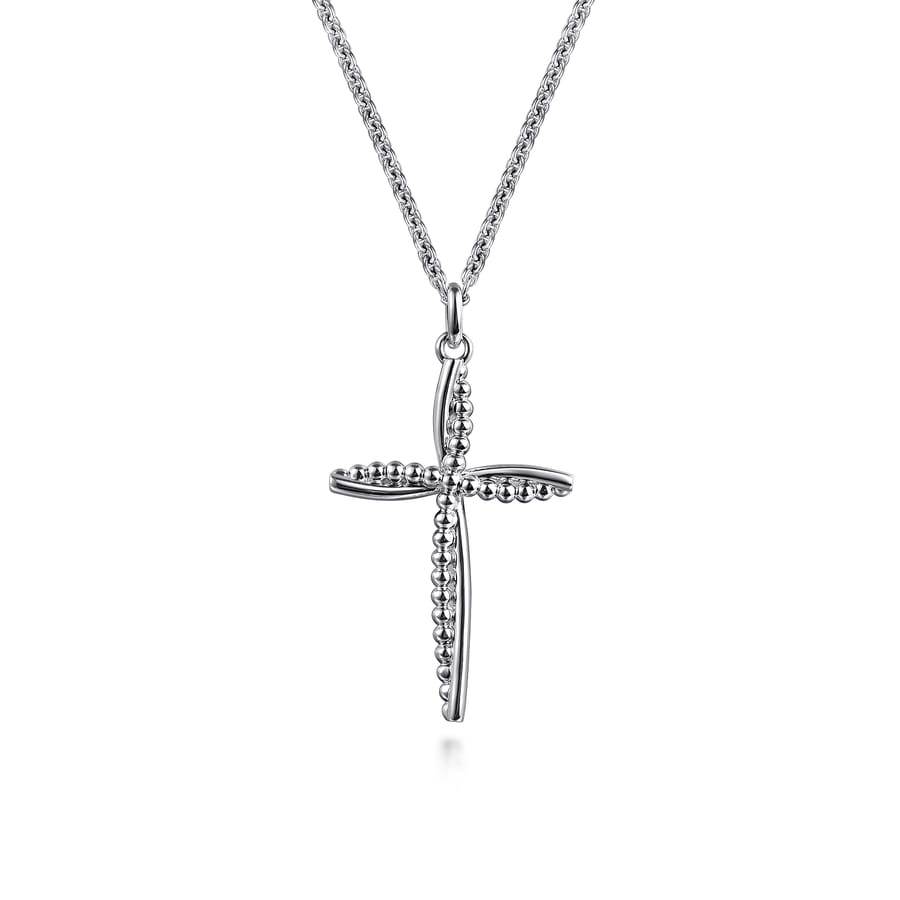 STERLING SILVER BUJUKAN CROSS PENDANT NECKLACE