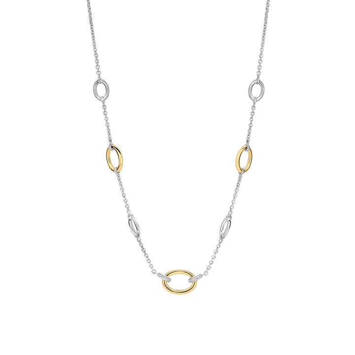 Lady's Necklace Silver Yellow