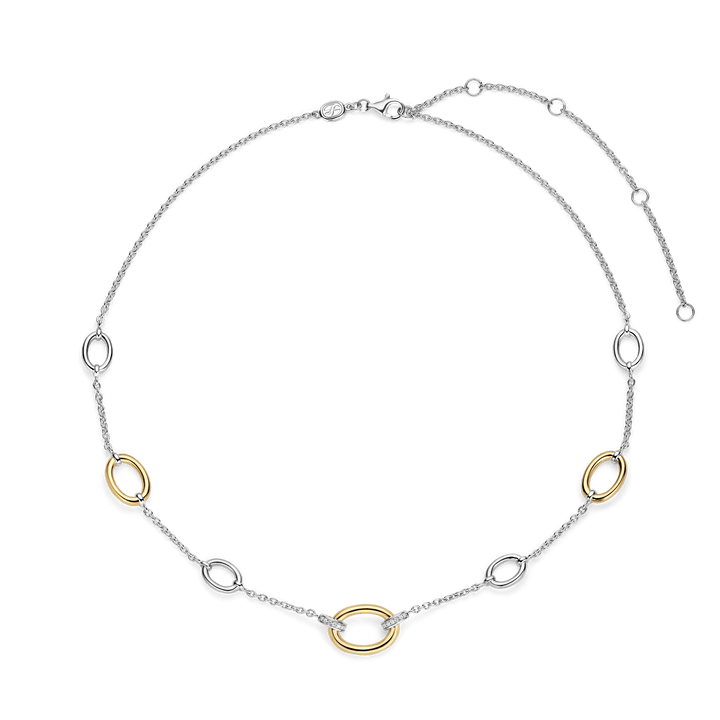 Lady's Necklace Silver Yellow