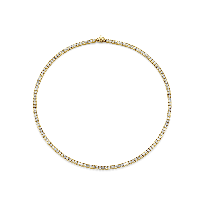 Lady's Necklace Silver Yellow