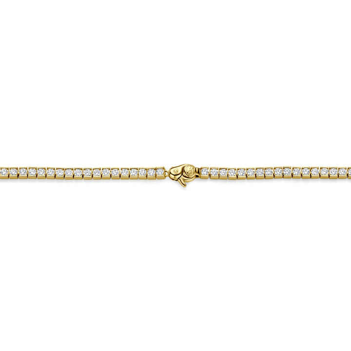 Lady's Necklace Silver Yellow