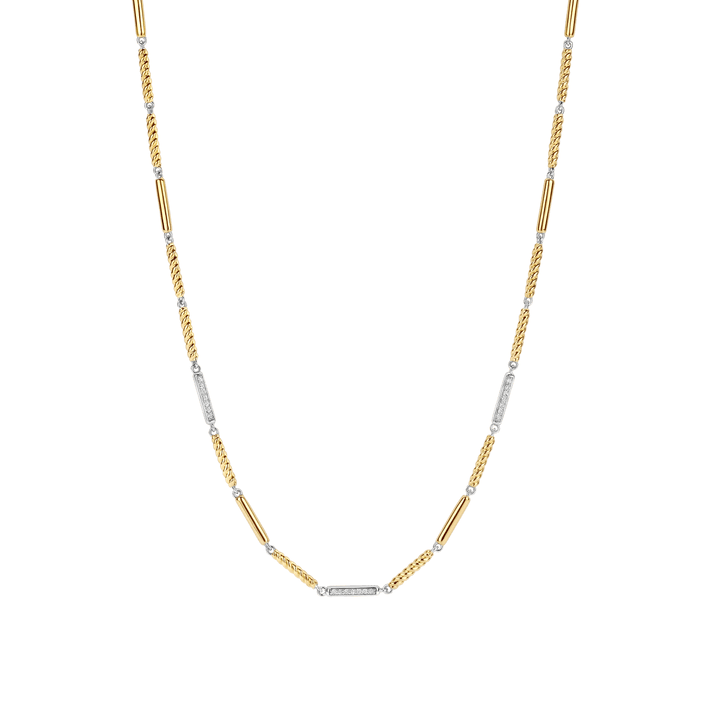 Lady's Necklace Silver Yellow