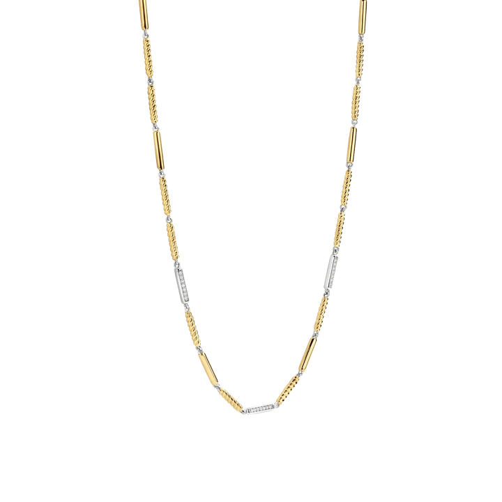 Lady's Necklace Silver Yellow