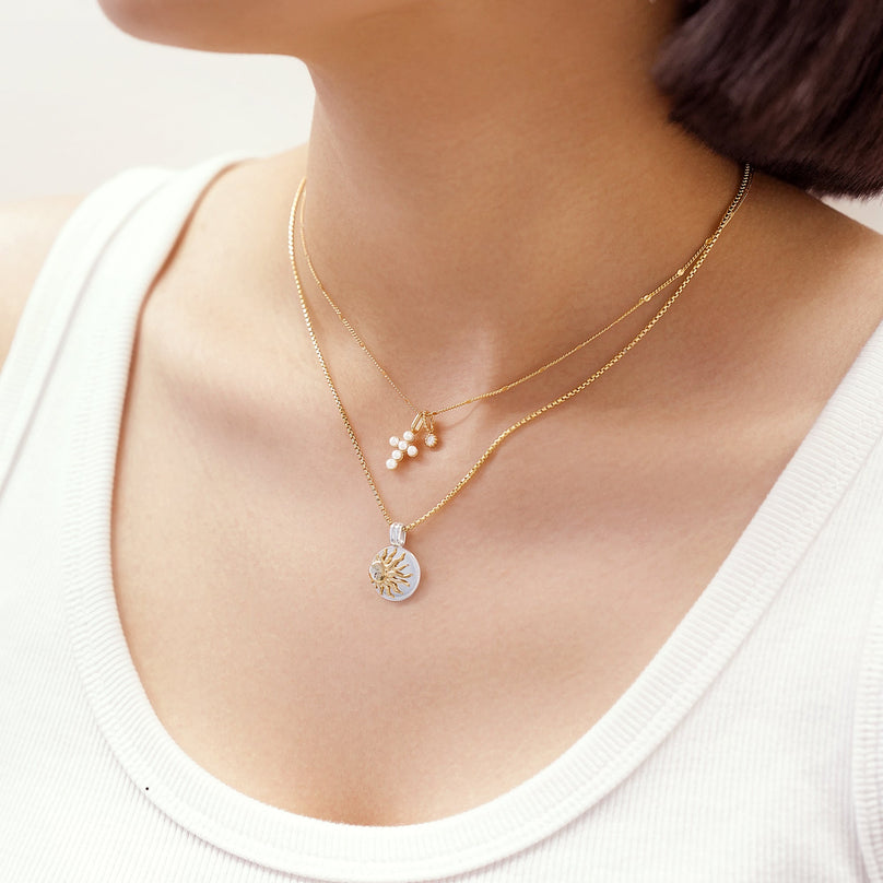 TWO TONE BRIGHT SUN CHARM