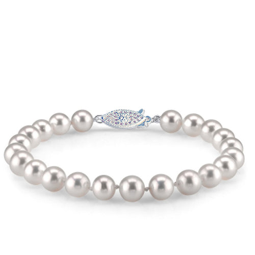 14 KARAT "A" QUALITY FRESH WATER PEARL BRACELET
