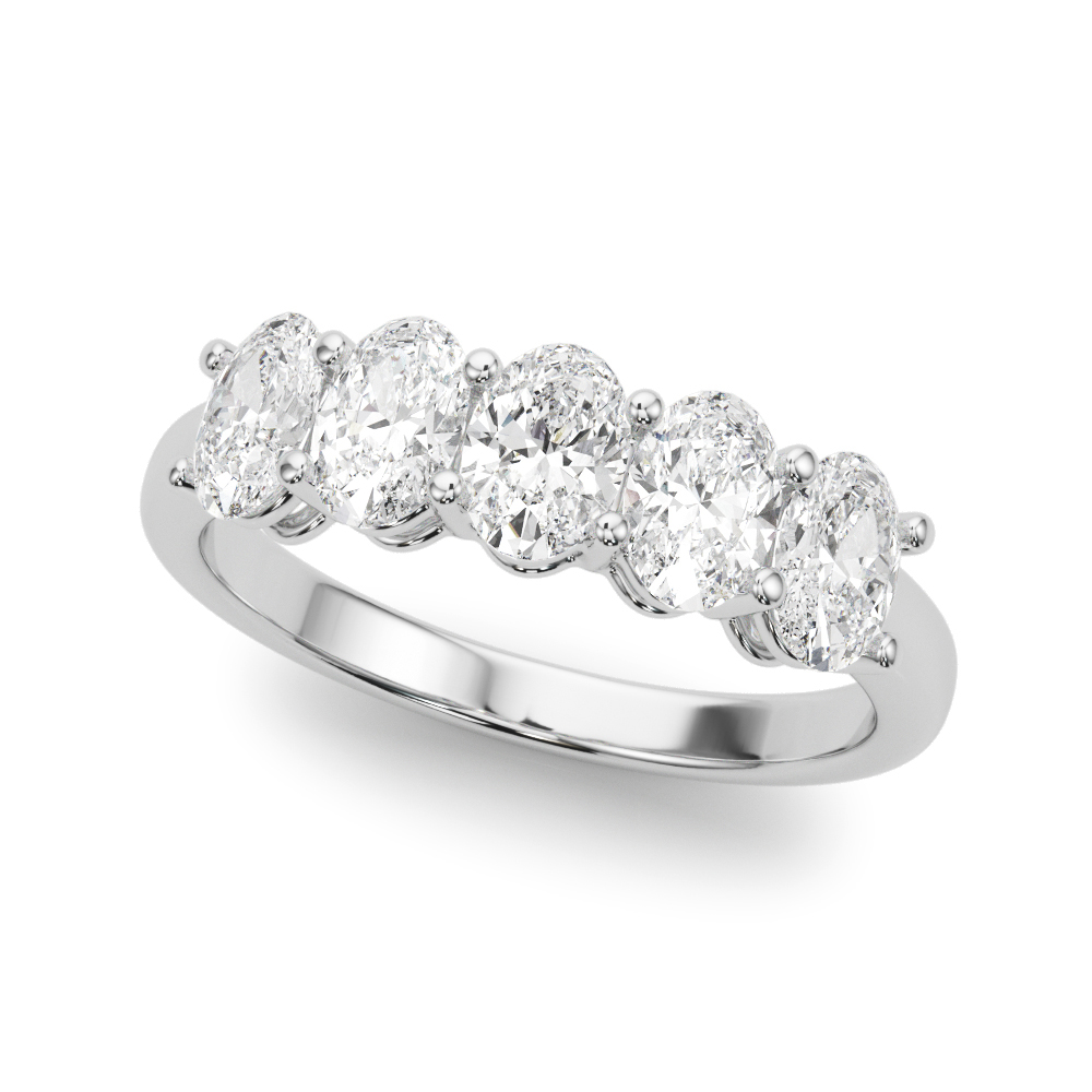 SHARED PRONG OVAL SHAPE WEDDING BAND