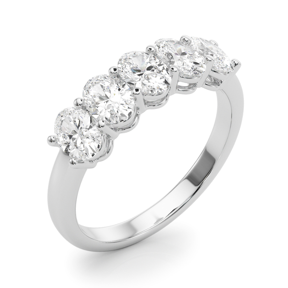 SHARED PRONG OVAL SHAPE WEDDING BAND