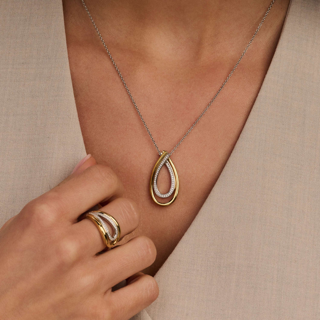 ORGANIC ZIRCONIA NECKLACE