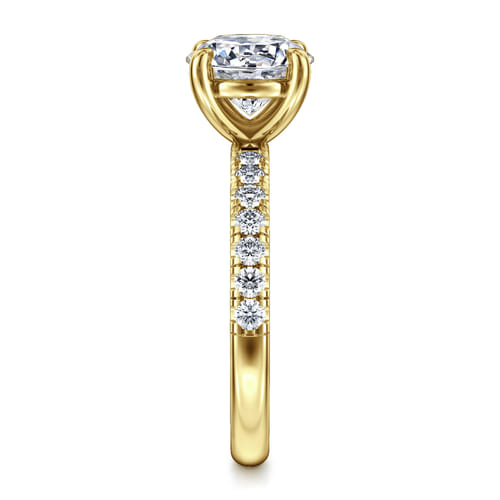 14 KARAT YELLOW GOLD ROUND DIAMOND ENGAGEMENT RING