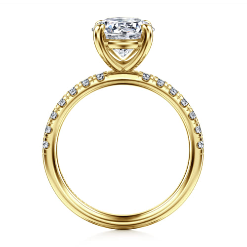 14 KARAT YELLOW GOLD ROUND DIAMOND ENGAGEMENT RING