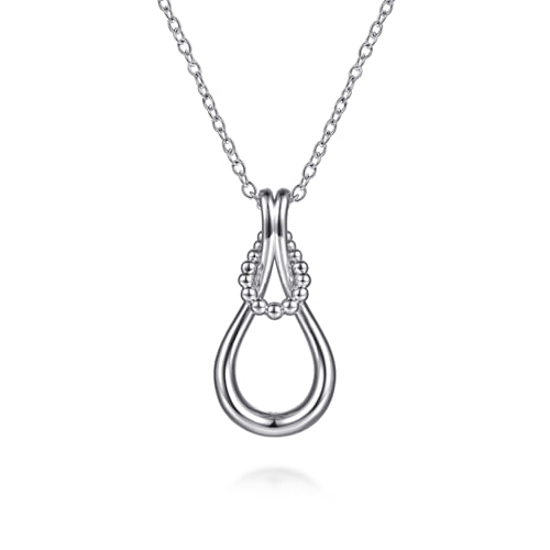 STERLING SILVER BUJUKAN STIRRUP PENDANT NECKLACE