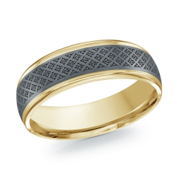 TANTALUM AND GOLD WEDDING BAND