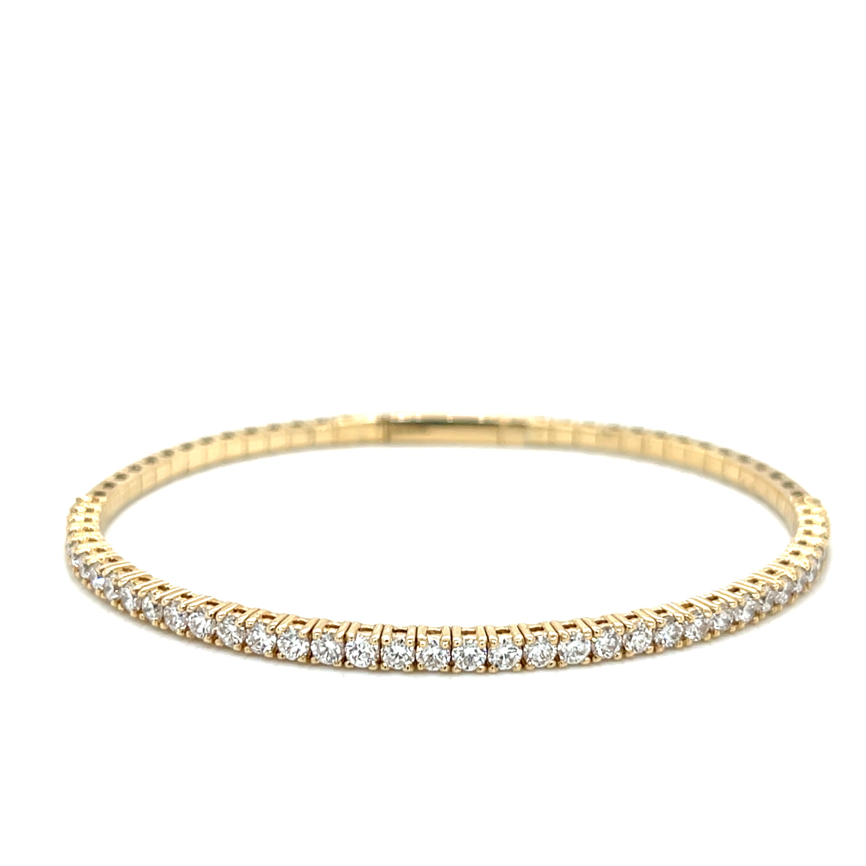 14K YELLOW LAB GROWN DIAMOND FLEX BRACELET