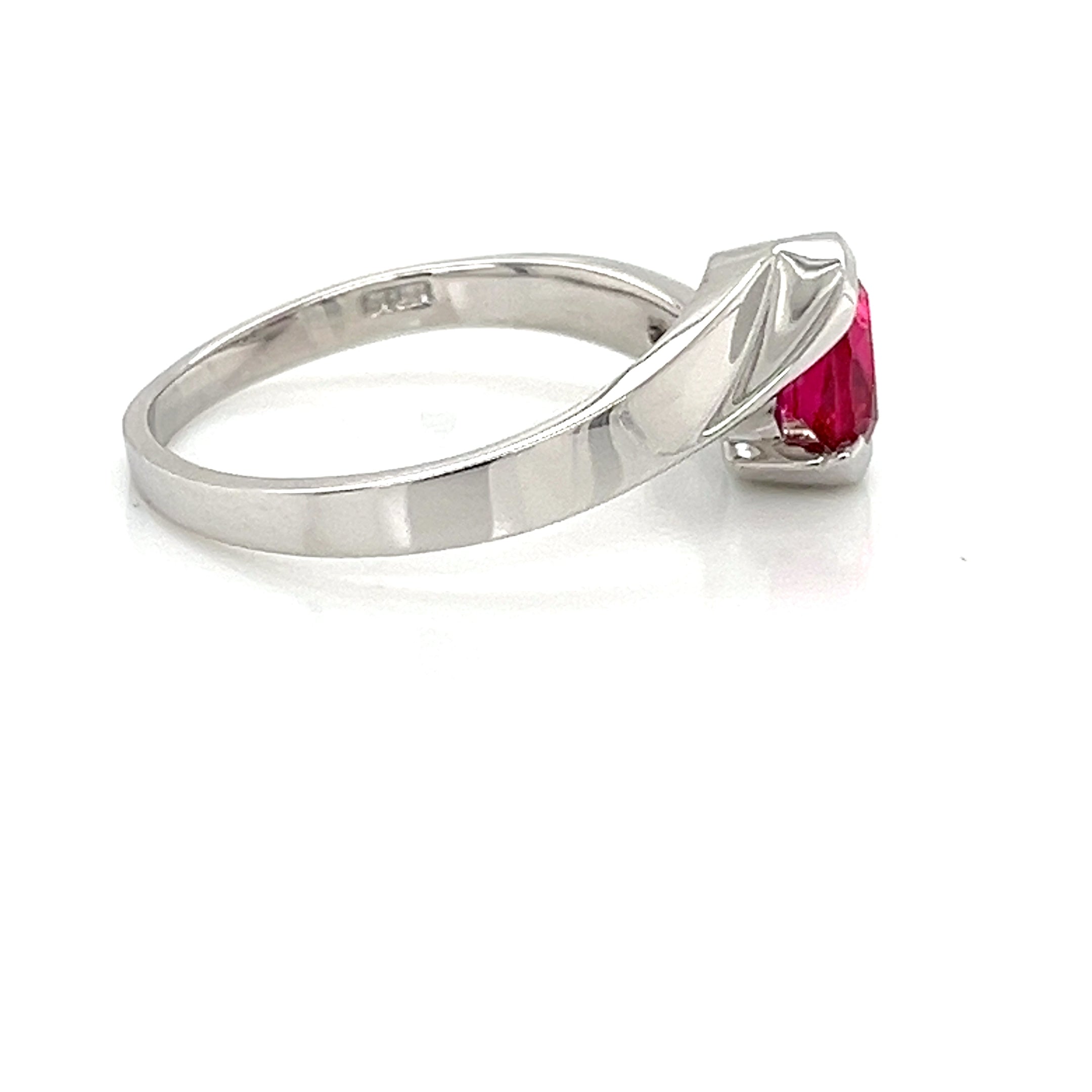 SS LAB GRWN RUBY DIA RING 3RDS