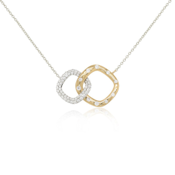 14K TWO TONE GOLD DIAMOND NECKLACE