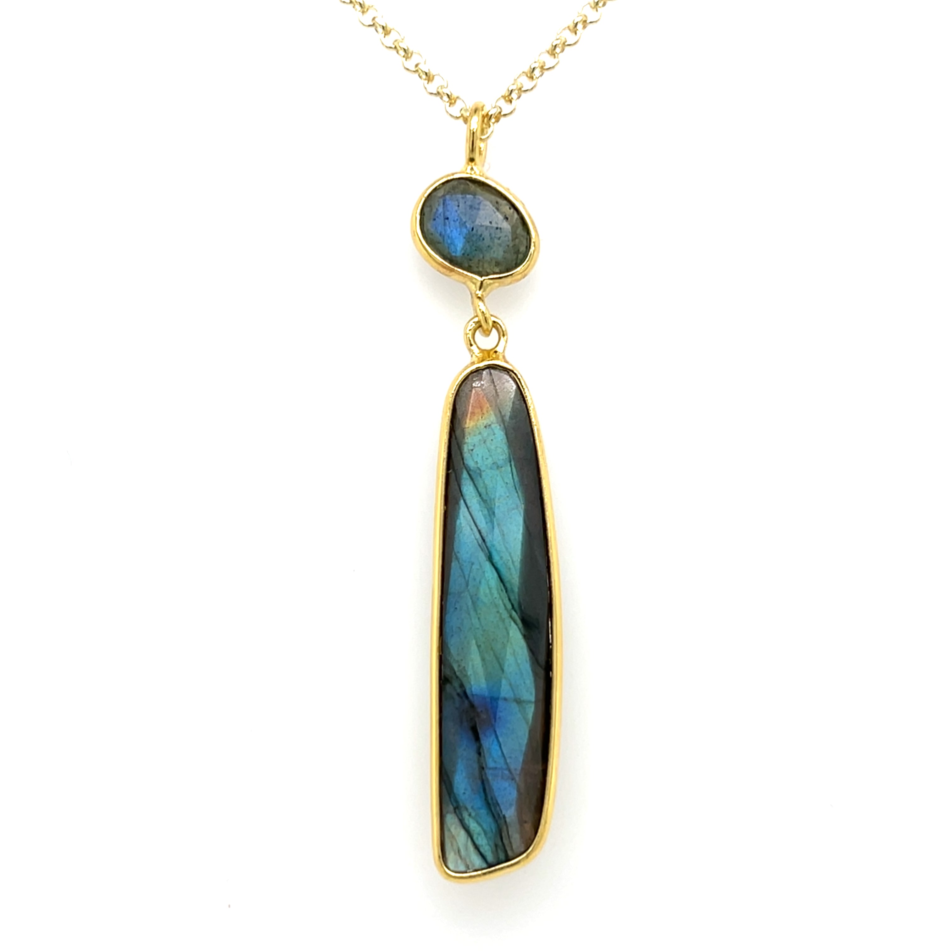 Lady's Sterling Silver Labradorite Necklace