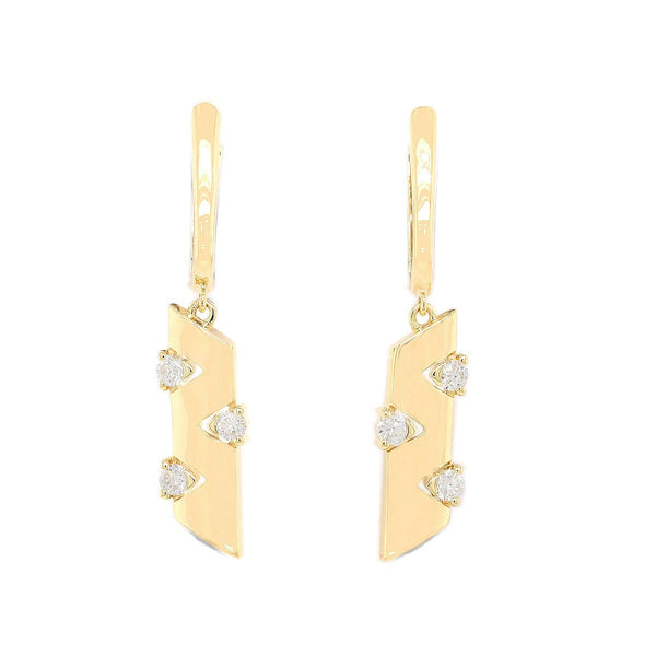 14K YELLOW GOLD DIAMOND EARRINGS