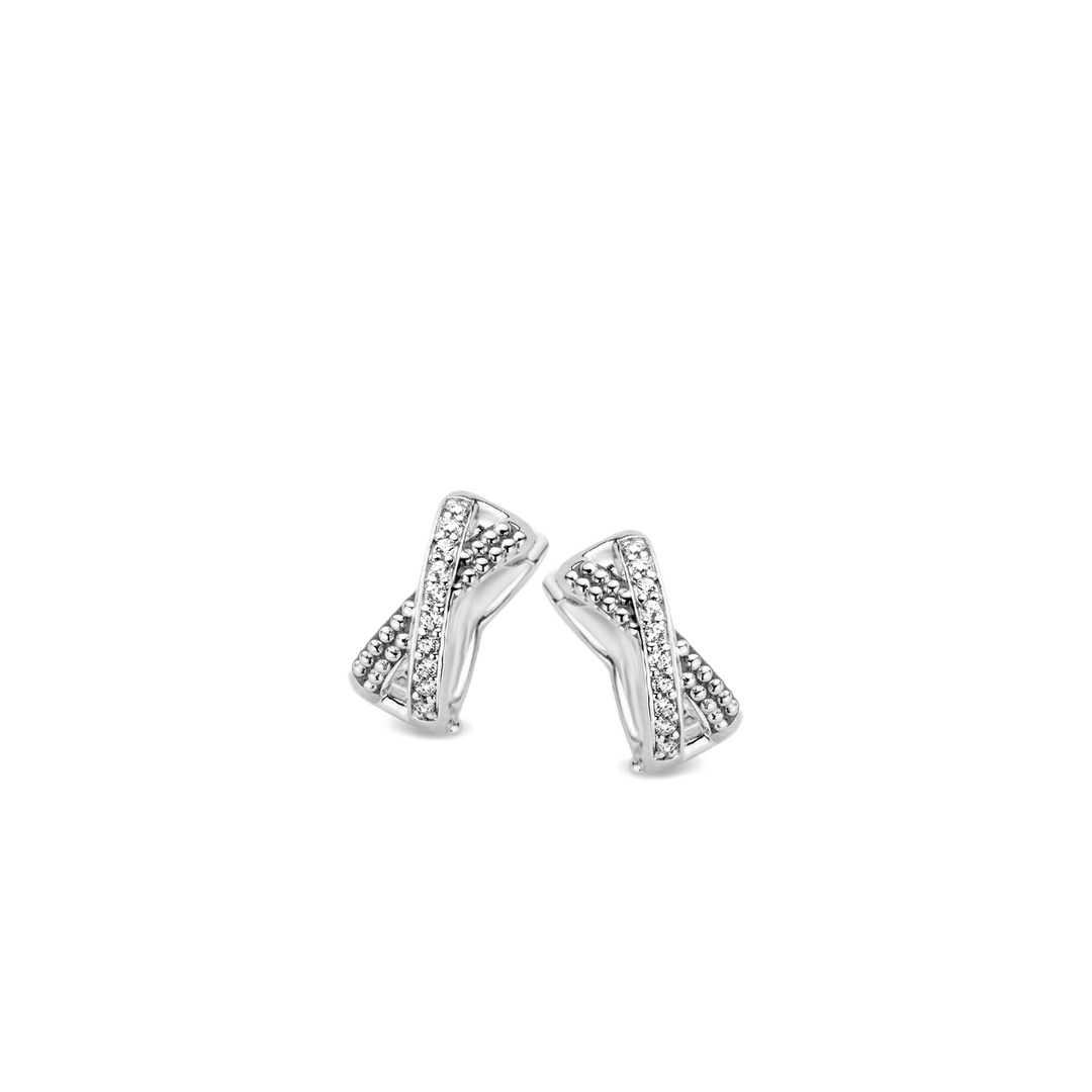 Lady's Earrings Silver White