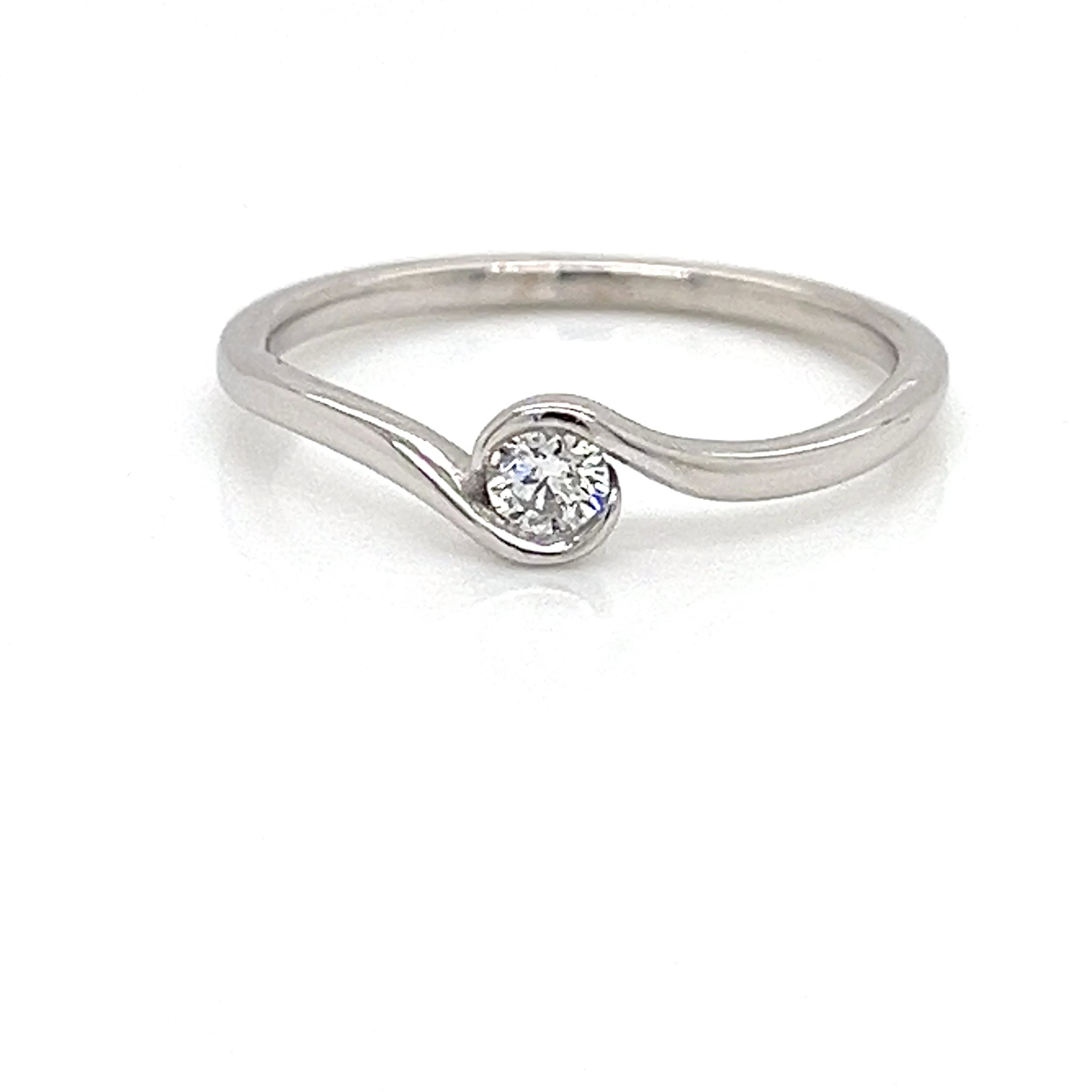 14K WHITE LAB GROWN DIAMOND RING