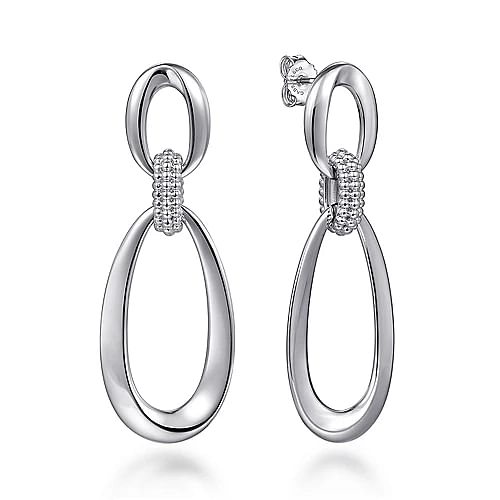 STERLING SILVER BUJUKAN DROP STUD EARRINGS