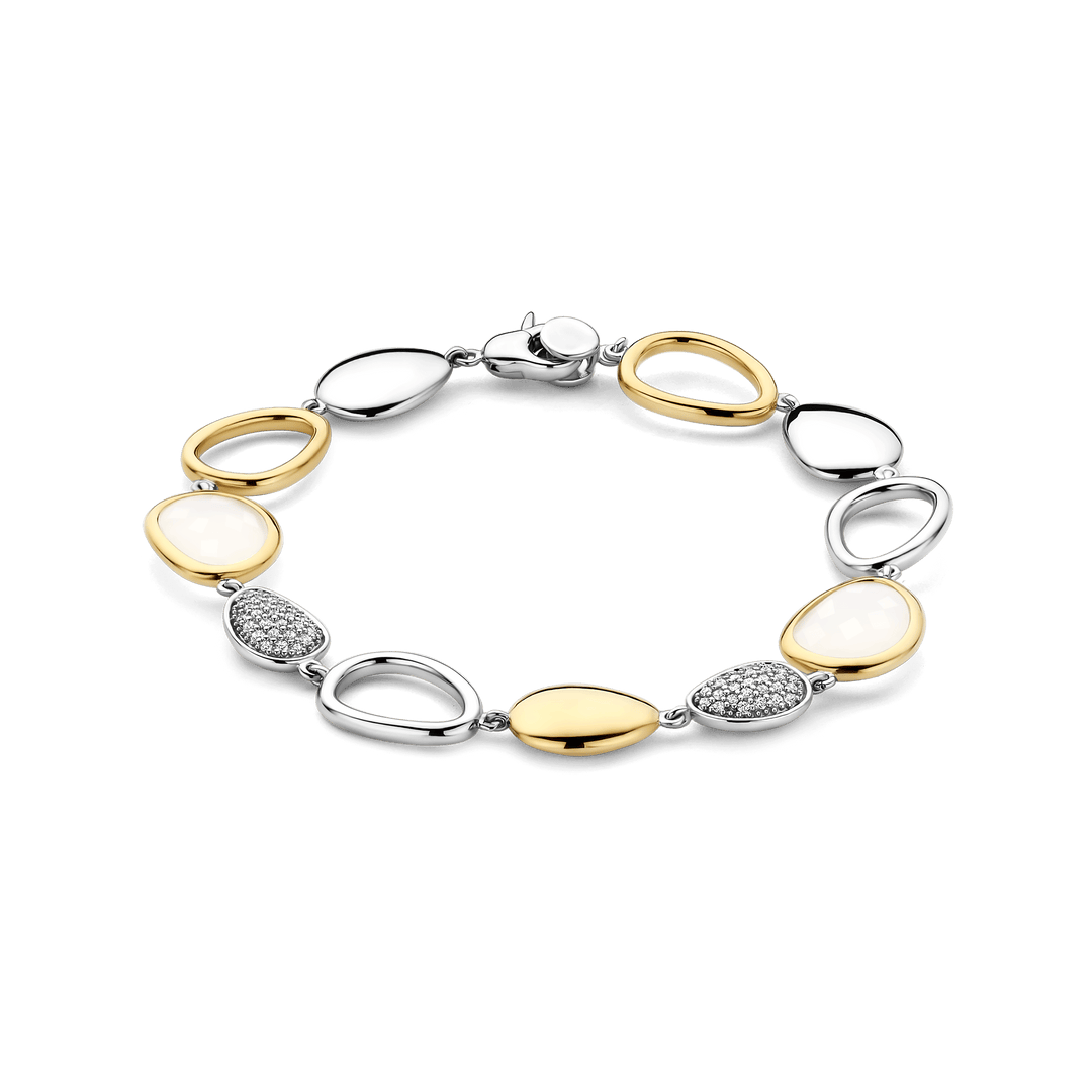 Lady's Bracelet Sterling Silver Two Tone