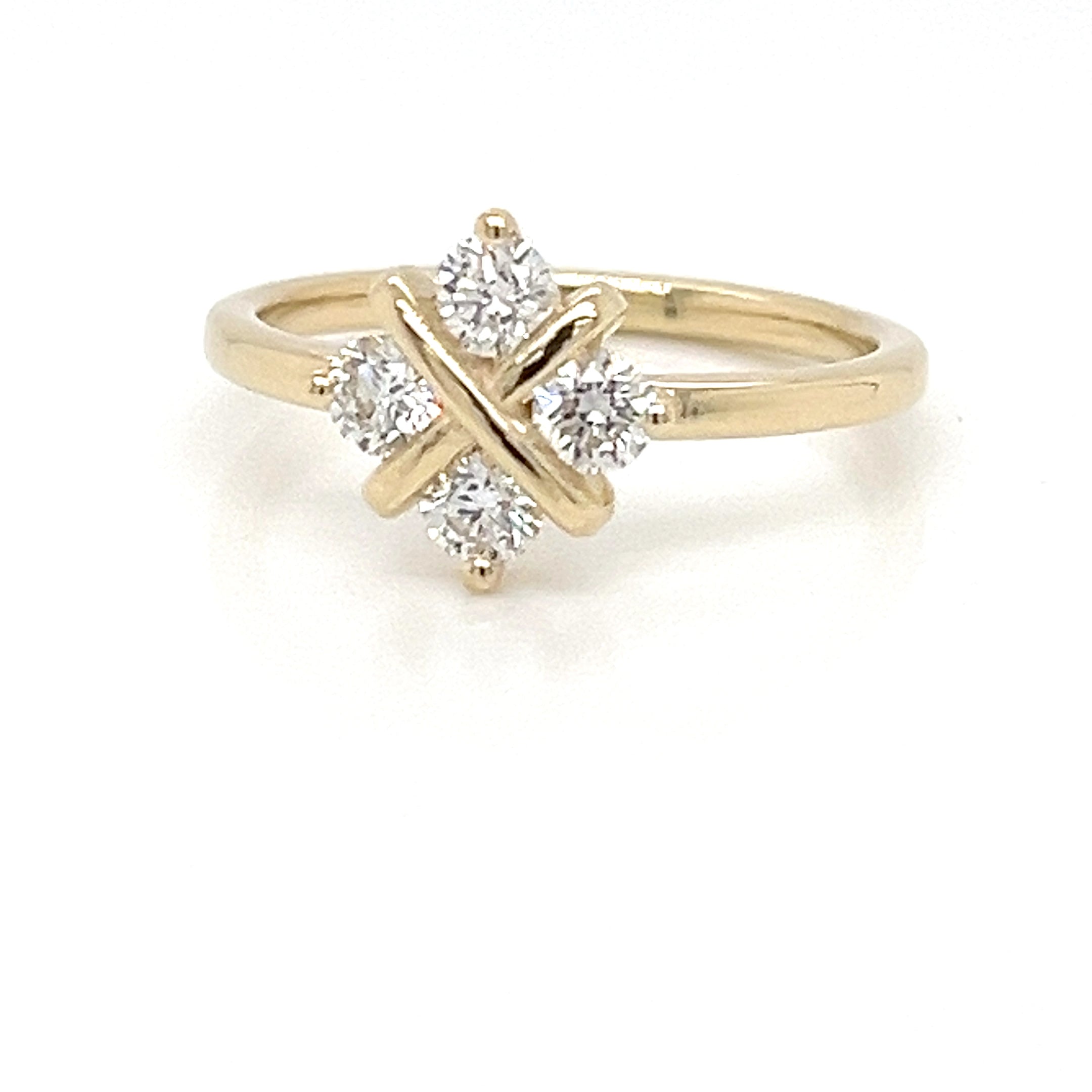 14K YELLOW LAB GROWN DIAMOND RING