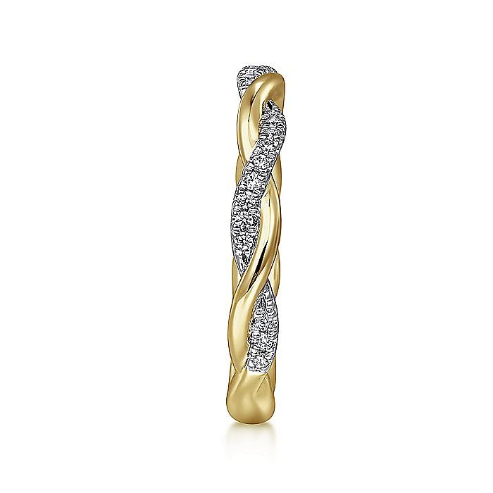 14K YELLOW GOLD DIAMOND WEDDING BAND