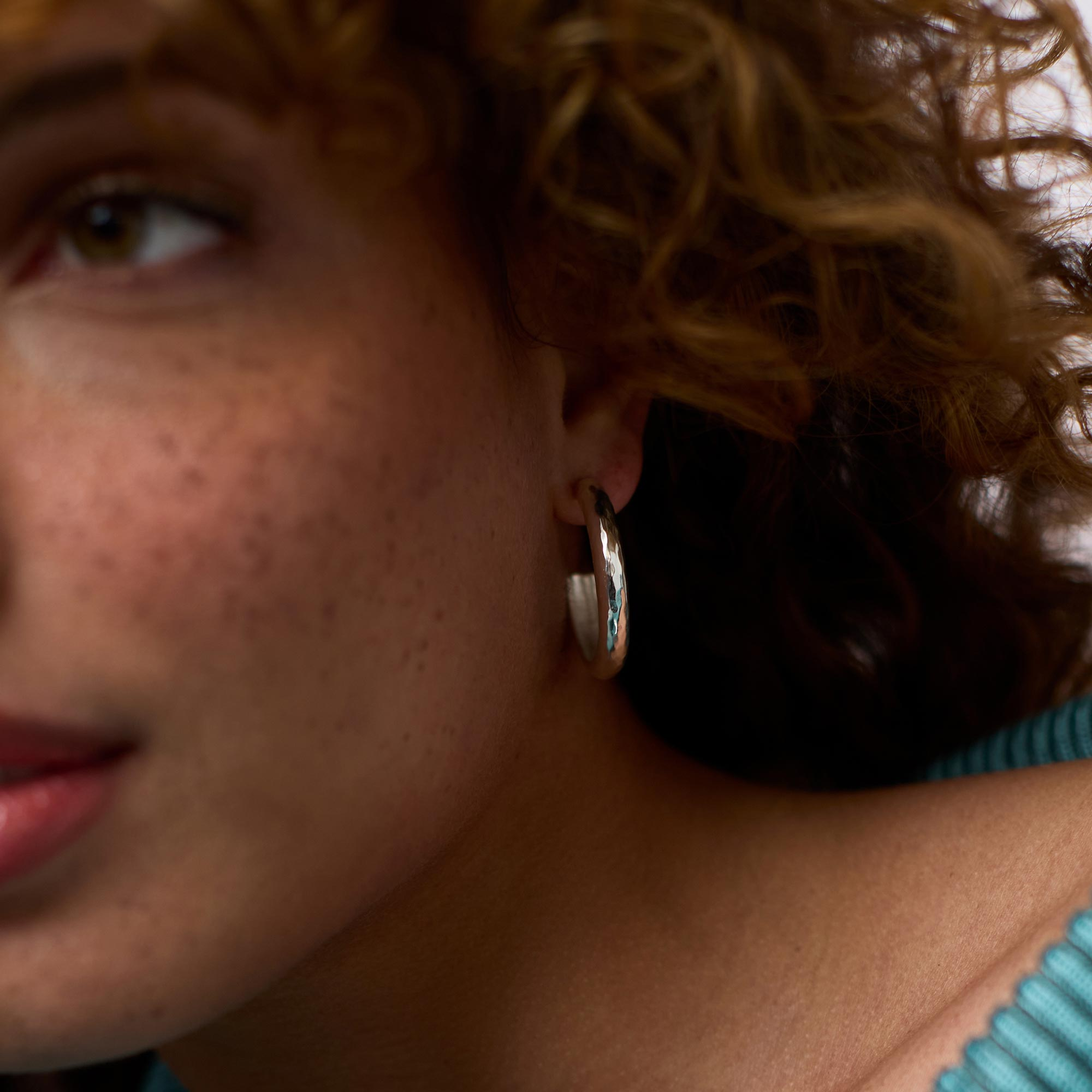 Lady's Earring Silver Brass