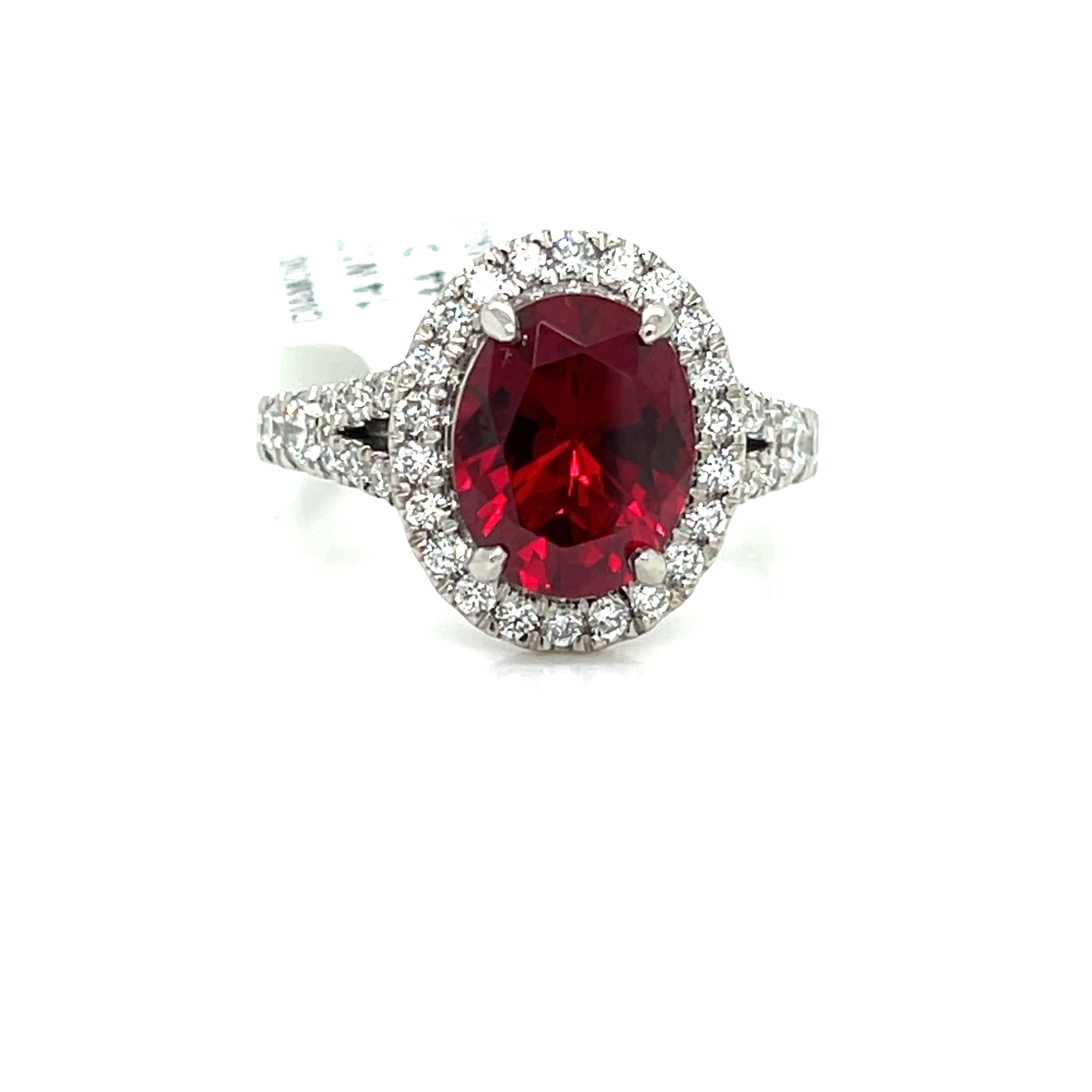 LAB GROWN RUBY AND DIAMOND RING
