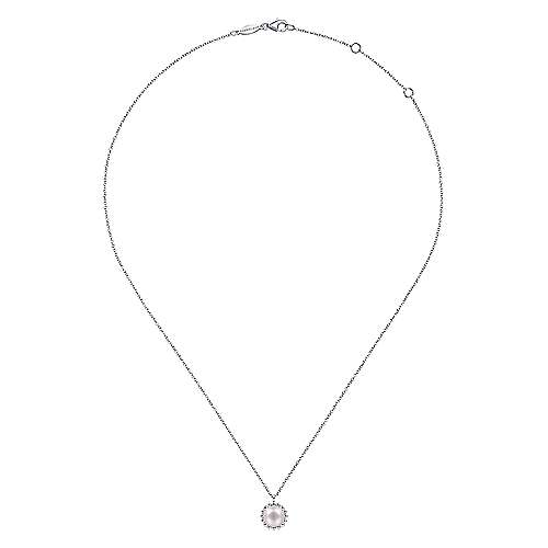 STERLING SILVER PEARL PENDANT NECKLACE-BUJUKAN