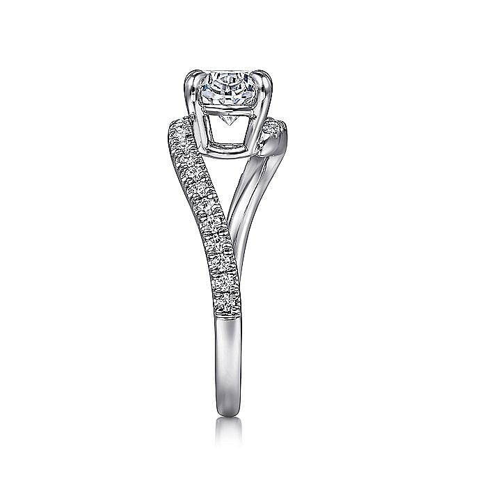 14KW OVAL BYPASS ENGAGEMENT RING