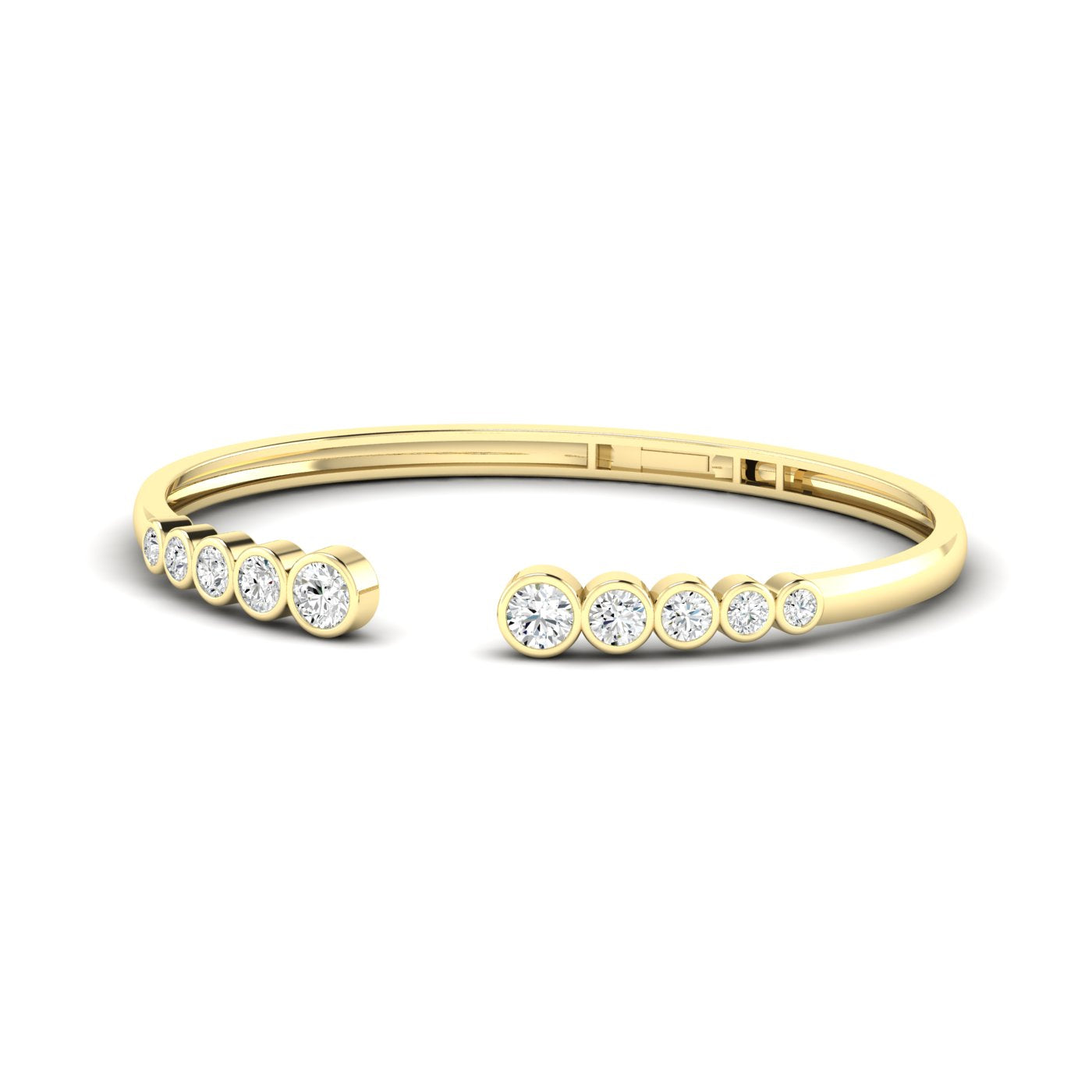 14K YELLOW LAB GROWN DIAMOND CUFF