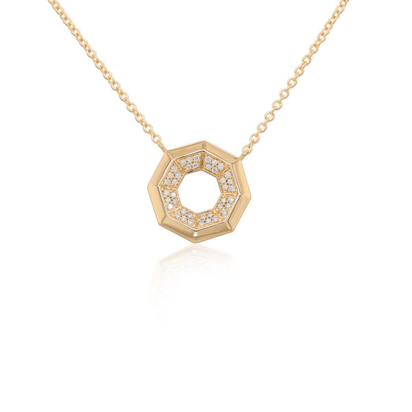 14K YELLOW GOLD DIAMOND PENDANT