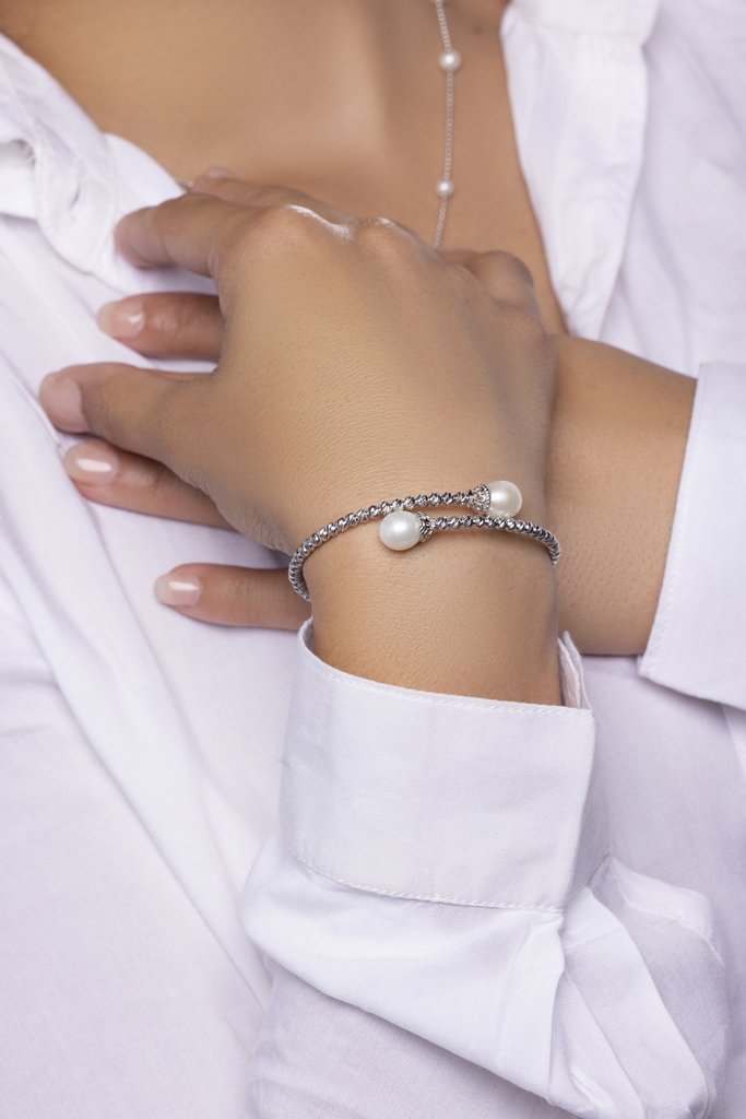 Sterling Silver Freshwater Pearl Brilliance Bracelet
