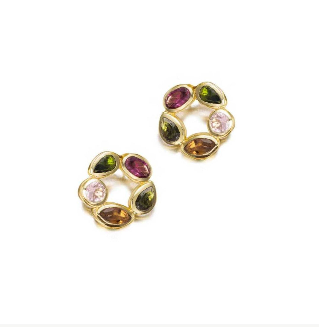 SILVER 18K GOLD VERMEIL MORNING EARRINGS