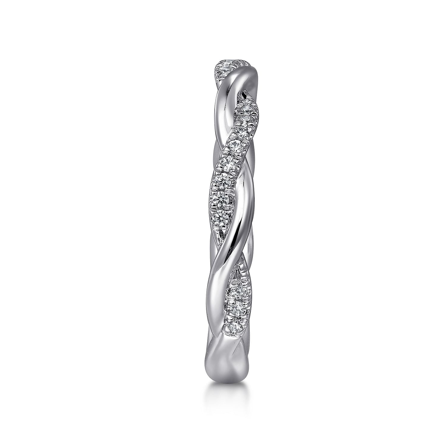 14K WHITE GOLD DIAMOND WEDDING BAND
